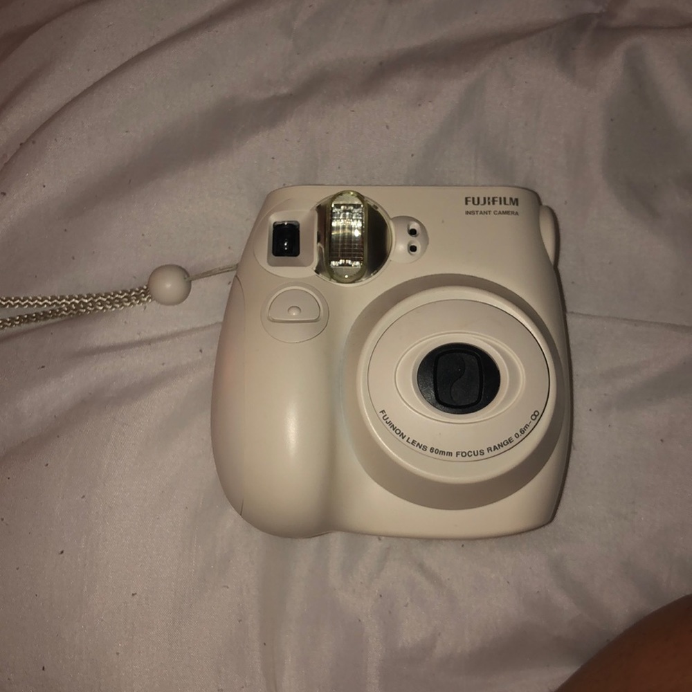 white Polaroid camera